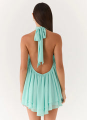 Lyrah Halter Mini Dress - Mint