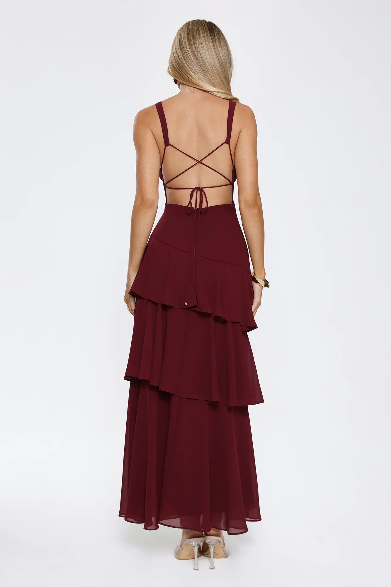 Happy Vibes Maxi Dress Wine