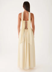 Elianah Scarf Maxi Dress - Yellow